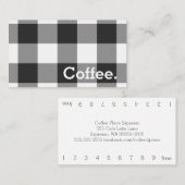 Buffalo Check Simple Coffee Punchcard Klantenkaartje (Voorkant / Achterkant)