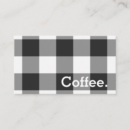 Buffalo Check Simple Coffee Punchcard Klantenkaartje (Voorkant)