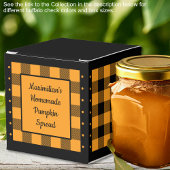 Buffalo Check - Sinaasappel en zwart - Classic Bedankdoosjes