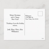 Buffalo Check Style Foto Lijst Vrolijk Kerstfeest Feestdagenkaart (Achterkant)