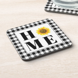 Buffalo check sunflower "Home" Bier Onderzetter