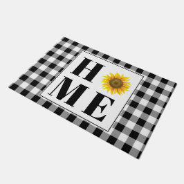 Buffalo check sunflower "Home" Deurmat