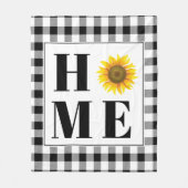 Buffalo check sunflower "Home" Fleece Deken (Voorkant)