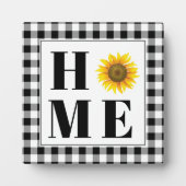 Buffalo check sunflower "Home" Fotoplaat (Voorkant)