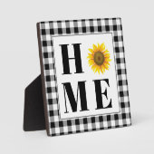 Buffalo check sunflower "Home" Fotoplaat (Voorkant)