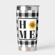 Buffalo check sunflower "Home"