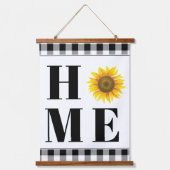 Buffalo check sunflower "Home" Hangend Wandkleed (Voorkant)