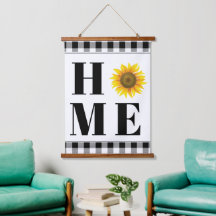 Buffalo check sunflower "Home"