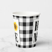 Buffalo check sunflower "Home" Papieren Bekers (Rechts)