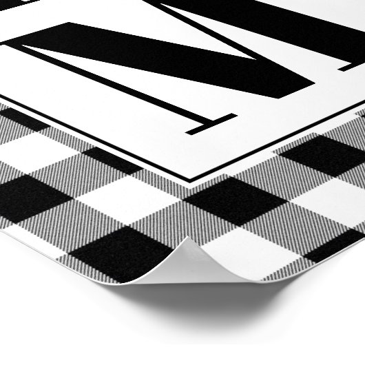 Buffalo check sunflower "Home" Poster (Hoek)