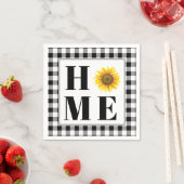 Buffalo check sunflower "Home" Servet (Insitu)