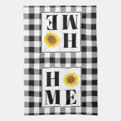 Buffalo check sunflower "Home" Theedoek (Verticaal)