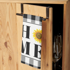 Buffalo check sunflower "Home" Theedoek