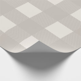 Buffalo Check Tan Simple Stylish Trendy Play Cadeaupapier