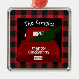 Buffalo Check  Truck Gepersonaliseerd Metalen Ornament