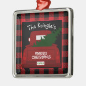 Buffalo Check Truck Gepersonaliseerd Metalen Ornament (Links)