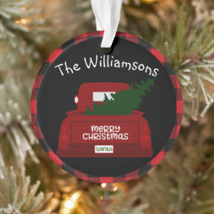 Buffalo Check  Truck Gepersonaliseerd Ornament