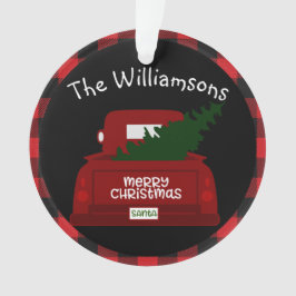 Buffalo Check Truck Gepersonaliseerd Ornament
