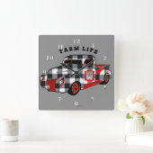 Buffalo Check Truck Vierkante Klok (Huis)