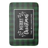 Buffalo Check Vrolijke Kerst Boerderij Door Badmat (Voorkant Verticaal)