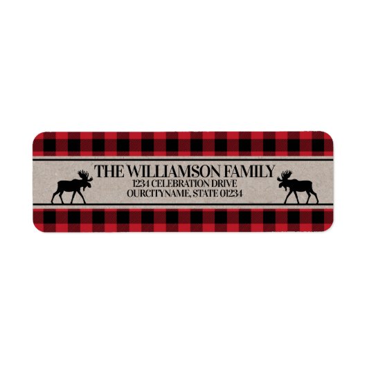 Buffalo Check Woodland Lumberjack Etiket (Voorkant)