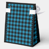 Buffalo Check - Zwart en Blauw - 4x2x5 Tent Bedankdoosjes (Achterkant)
