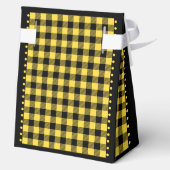 Buffalo Check - Zwart en Geel - 4x2x5 Tent Bedankdoosjes (Achterkant)