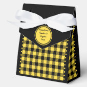 Buffalo Check - Zwart en Geel - 4x2x5 Tent Bedankdoosjes (Voorkant)