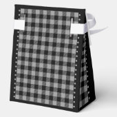 Buffalo Check - Zwart en Grijs - 4x2x5 Tent Bedankdoosjes (Achterkant)