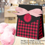 Buffalo Check - zwart en rood - 3x1.5x3.25 tent Bedankdoosjes<br><div class="desc">Zwarte en rode buffels vinken het voorkeursvakje van de tent aan. Tekst is aanpasbaar. Als u de knop/tool 'ontwerp bewerken' gebruikt,  kunt u ook uw eigen afbeeldingen/foto's toevoegen. Andere kleuren,  vormen en doosgrootte beschikbaar. Bekijk het Collectie van alle doosgroottes & buffels controleer kleuren hier: https://www.zazzle.com/collections/119842043554925619</div>