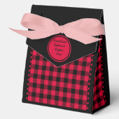 Buffalo Check - Zwart en Rood - 4x2x5 Tent Bedankdoosjes (Voorkant)