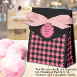 Buffalo Check - Zwart en Roze - 3x1.5x3.25 Tent Bedankdoosjes<br><div class="desc">Zwarte en roze buffels vink het voorkeursvak van de tent aan. Tekst is aanpasbaar. Als u de knop/tool 'ontwerp bewerken' gebruikt,  kunt u ook uw eigen afbeeldingen/foto's toevoegen. Andere kleuren,  vormen en doosgrootte beschikbaar. Bekijk het Collectie van alle doosgroottes & buffels controleer kleuren hier: https://www.zazzle.com/collections/119842043554925619</div>