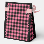 Buffalo Check - Zwart en Roze - 4x2x5 Tent Bedankdoosjes (Achterkant)