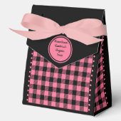 Buffalo Check - Zwart en Roze - 4x2x5 Tent Bedankdoosjes (Voorkant)