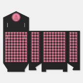 Buffalo Check - Zwart en Roze - 4x2x5 Tent Bedankdoosjes (Ongevouwen)