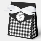 Buffalo Check - Zwart en Wit - 4x2x5 Tent Bedankdoosjes (Voorkant)