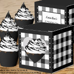Buffalo Check - Zwart en Wit - Hart Favoriet Box Bedankdoosjes<br><div class="desc">Hart zwart-witte buffel vink het voorkeursvakje aan. Tekst op de achterkant van de doos is aanpasbaar. Als u de knop/tool 'ontwerp bewerken' gebruikt,  kunt u ook uw eigen afbeeldingen/foto's toevoegen. Andere kleurstellingen beschikbaar. Bekijk het Collectie van alle doosgroottes & buffels controleer kleuren hier: https://www.zazzle.com/collections/boxes_product_promotional_gift_buffalo_check-119842043554925619</div>