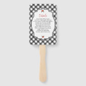 Buffalo Check Zwart Wit Plaid Bruiloft Dank u Handwaaier (Achterkant)