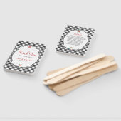 Buffalo Check Zwart Wit Plaid Bruiloft Dank u Handwaaier (Niet-gemonteerd)