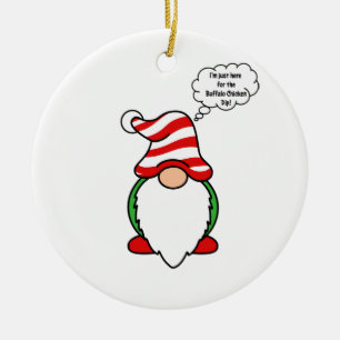 Buffalo Chicken Dip Kerstmis Gnome Keramisch Ornament