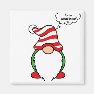 Buffalo Chicken Dip Kerstmis Gnome Magneet