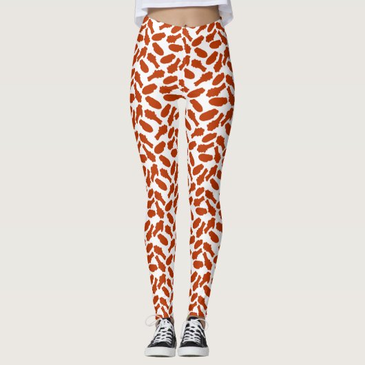 Buffalo Chicken Wings Funny Pattern Leggings (Voorkant)