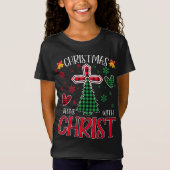 Buffalo Christelijke Jezus Kerstmis begint met haa T-shirt (Voorkant)
