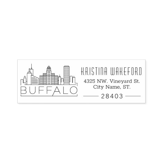 Buffalo City | Aangepast zelfinkend stempel voor a (Design)