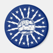 buffalo city flag united state america new york magneet (Voorkant)