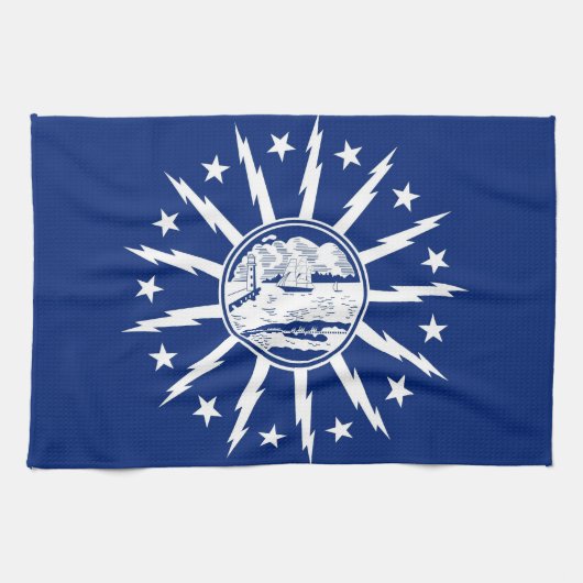 buffalo city flag united state america new york theedoek (Horizontaal)