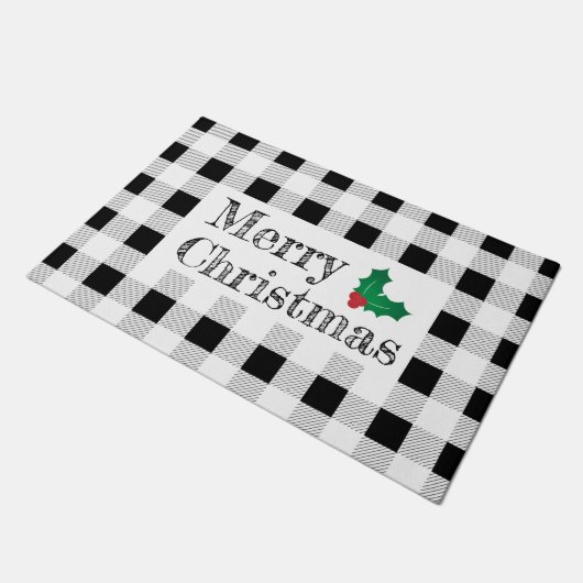 Buffalo-controle van de boerderij | Vrolijk kerstf Deurmat (Schuin)