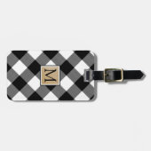 Buffalo Controleer B&W Monogram Front | Contactgeg Bagagelabel (Voorkant horizontaal)