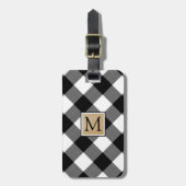 Buffalo Controleer B&W Monogram Front | Contactgeg Bagagelabel (Voorkant verticaal)