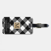 Buffalo Controleer B&W Monogram Front | Contactgeg Bagagelabel (Achterkant horizontaal)